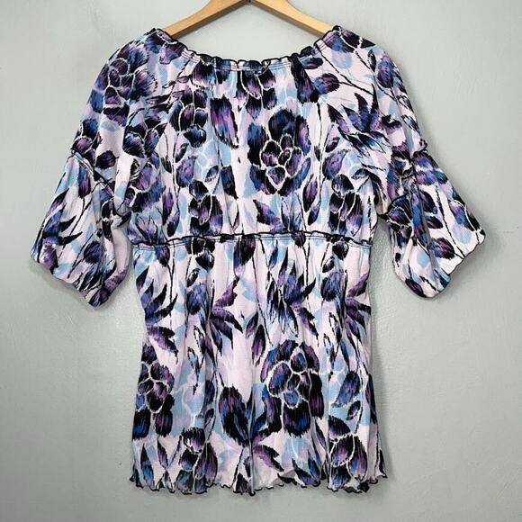 Axcess Size Large Pastel Mesh Babydoll Top Romantic Y2K Feminine Fairy Coquette - Picture 4 of 10